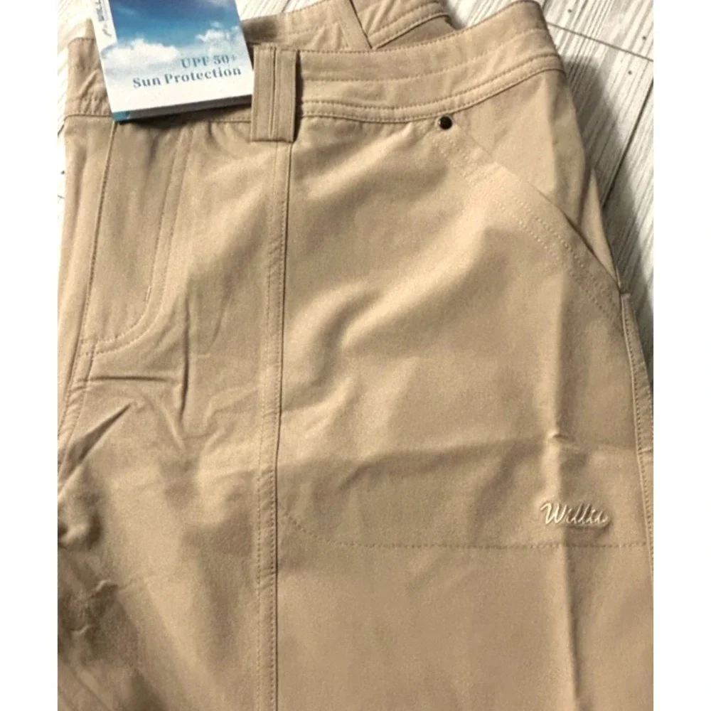 NWT Willit Women's Hiking/Cargo‎ Shorts Tan UV UPF 50+ Sun Protection Size 12